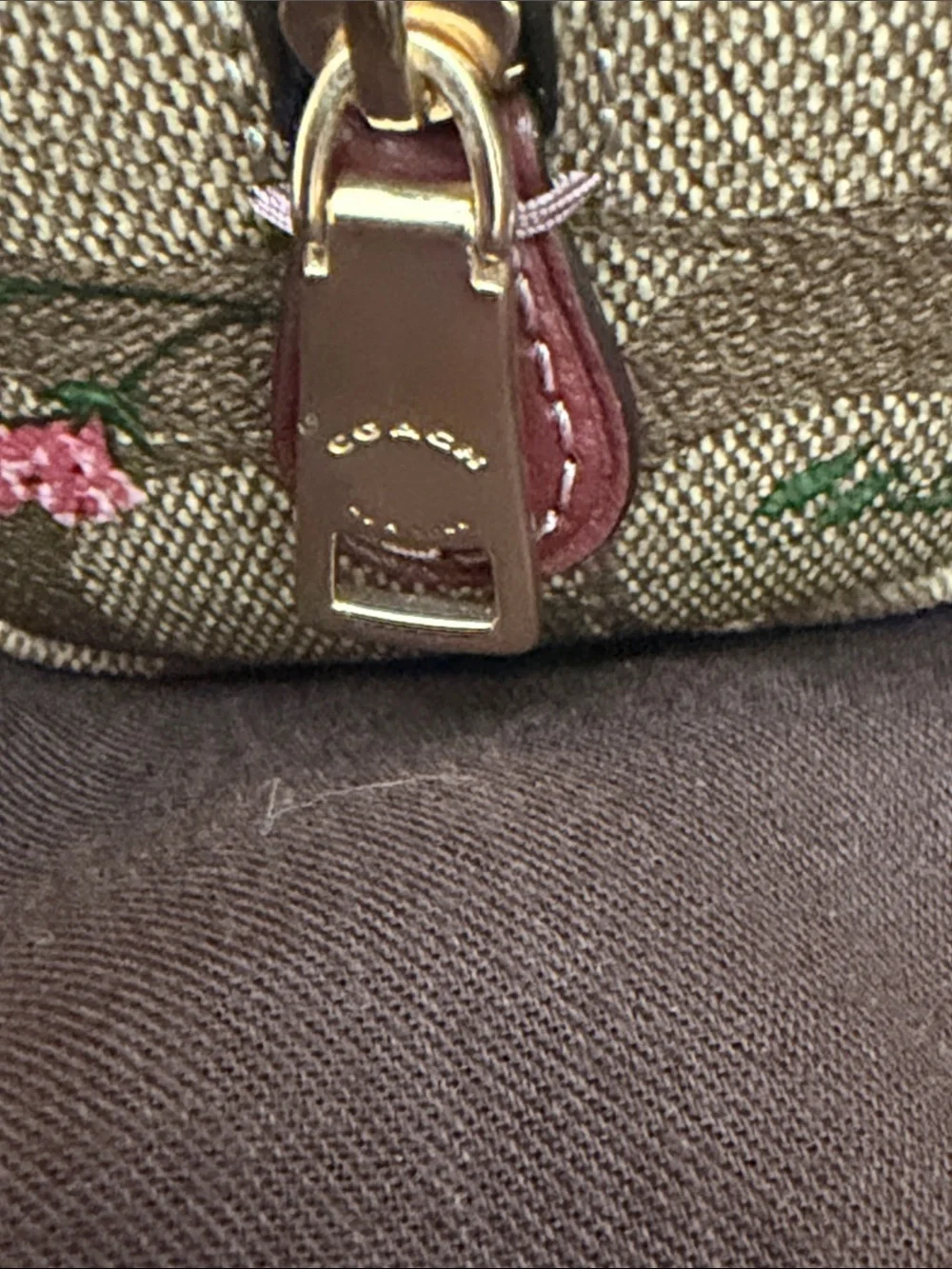 Coach “Wildflower” Print Signature C  Zip Cosmetic Pouch with Dust Bag
